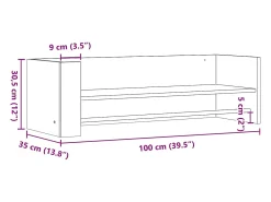 Prateleira|vidaxl Prateleira parede 100x35x30,5 cm deriv. madeira carvalho sonoma Castanho