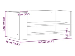 Sale vidaxl Prateleira parede 70,5x35x30,5cm deriv. madeira cinza cimento Cinzento