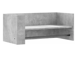Prateleira parede 70,5x35x30,5cm deriv. madeira cinza cimento PT222720^ Prateleira
