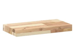 Prateleira suspensa 60x20x4 cm acácia maciça não tratada PT440012^ Prateleira