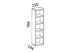 Móvel De Arrumação*VCM Prateleira Wood CD DVD | Estante | Armazenamento | Dimensões A. 77 x L. 21 x P. 14 cm | Stand Shelf - Rasato L (Preto) Multicor