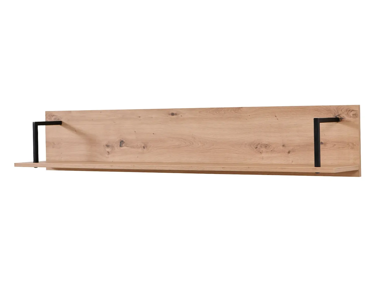 Prateleira| Prateleira 137,5x24x21 cm Natural Preto Preto / Castanho