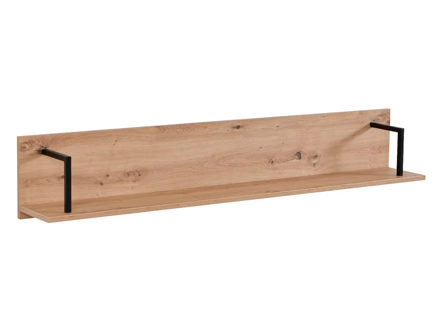 Prateleira| Prateleira 137,5x24x21 cm Natural Preto Preto / Castanho