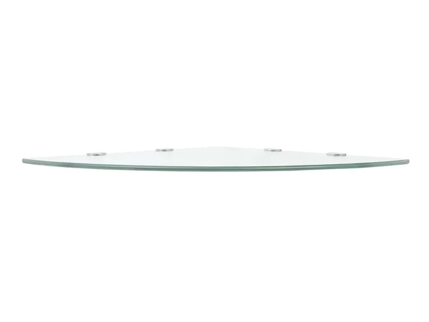 Clearance Prateleiras canto 2 pcs suportes cromados 45x45cm vidro transp. PT205733 Transparente
