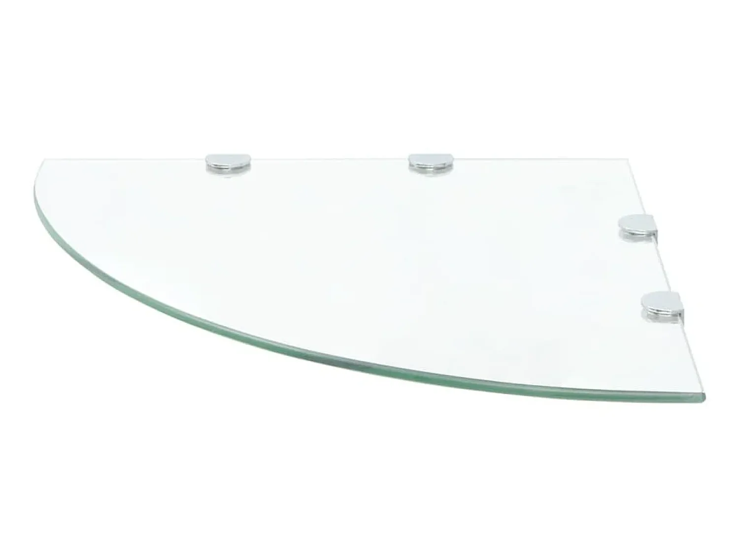 Clearance Prateleiras canto 2 pcs suportes cromados 45x45cm vidro transp. PT205733 Transparente