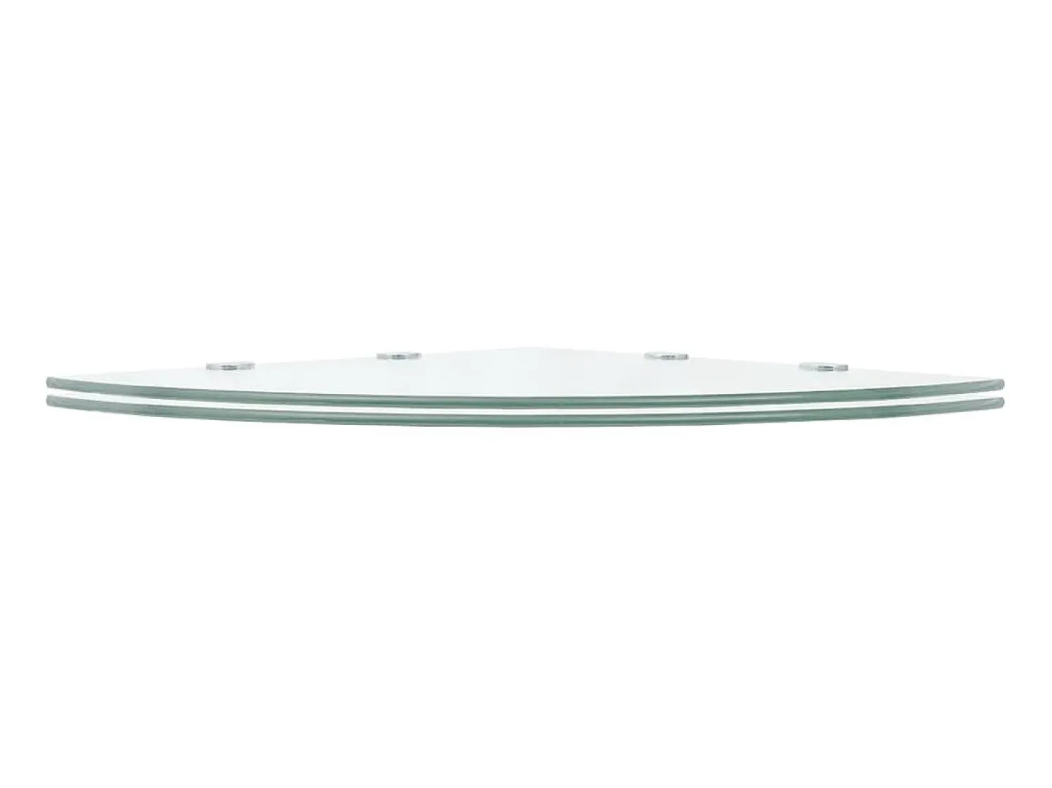Clearance Prateleiras canto 2 pcs suportes cromados 45x45cm vidro transp. PT205733 Transparente
