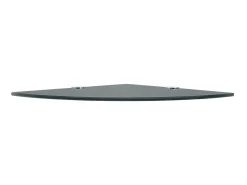 Prateleira| Prateleiras canto 2 pcs suportes cromados 35x35cm vidro PT105545 Preto