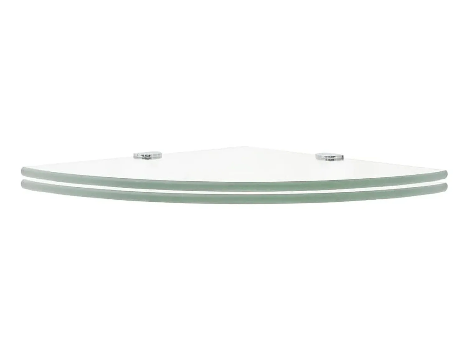 Prateleira* Prateleiras canto 2 pcs suportes cromados 25x25cm vidro transp. PT777380 Transparente