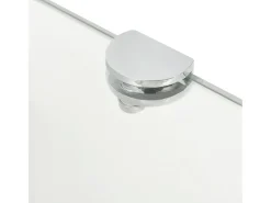 Prateleira|vidaxl Prateleiras canto 2 pcs suportes cromados 45x45cm vidro transp. Transparente