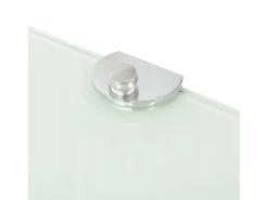 Prateleira* Prateleiras canto 2 pcs suportes cromados 35x35cm vidro PT374397 Branco
