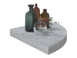 Prateleira* Prateleiras canto parede 4 pcs 35x35x3,8cm MDF cimento PT918955 Cinzento