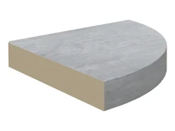 Prateleira* Prateleiras canto parede 4 pcs 35x35x3,8cm MDF cimento PT918955 Cinzento