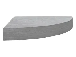 Prateleira| Prateleiras canto parede 4 pcs 25x25x3,8cm MDF cimento PT670109 Cinzento