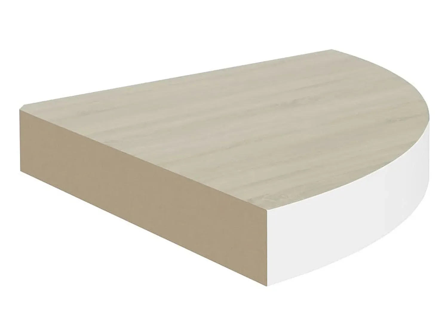 Prateleiras canto parede 2 pcs 25x25x3,8 cm MDF carvalho/branco PT109874^ Prateleira