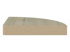 Prateleiras canto suspensas 2 pcs 25x25x3,8cm MDF cor carvalho PT438699^ Prateleira