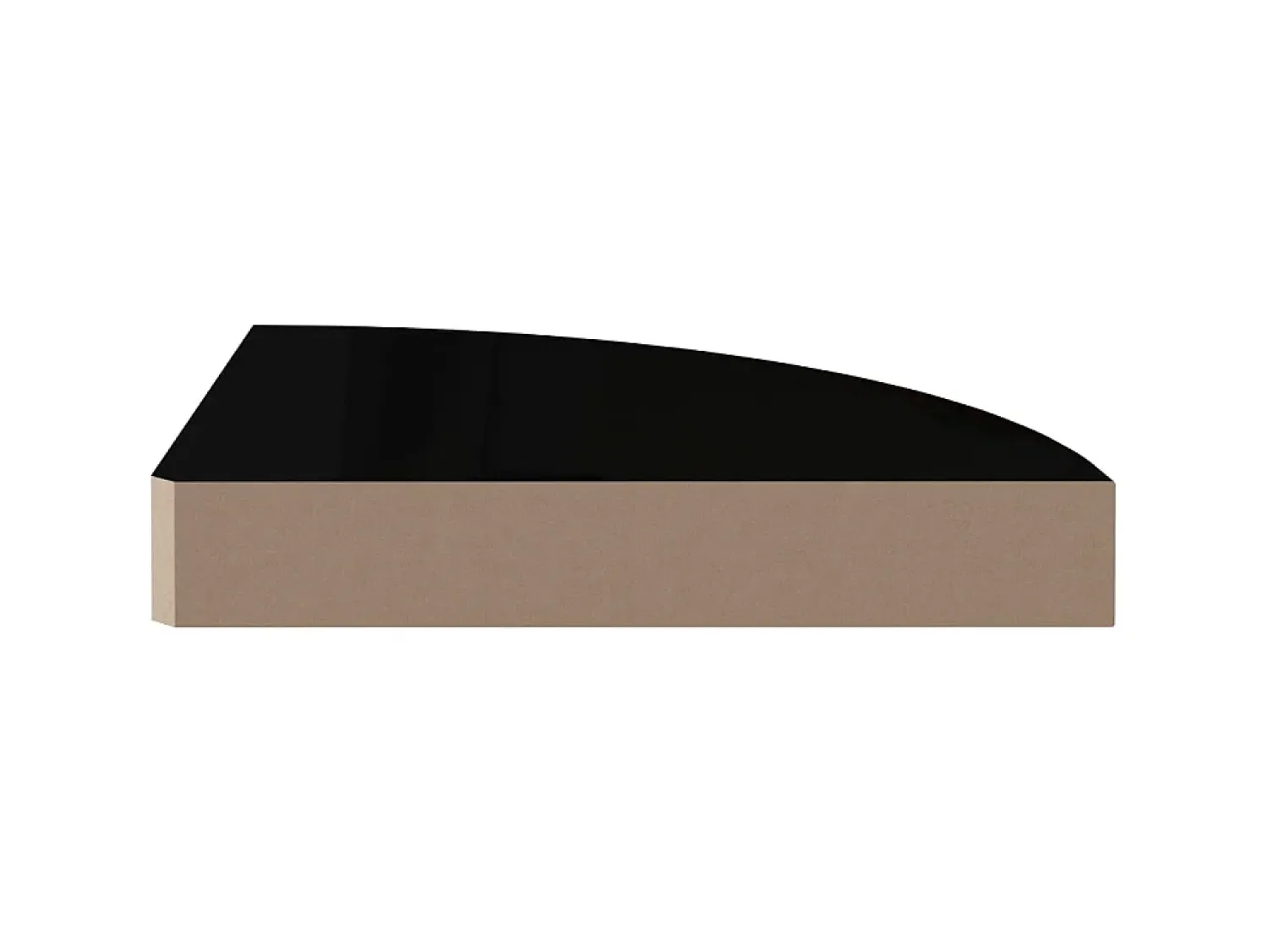 Prateleiras canto suspensas 2 pcs 25x25x3,8cm MDF brilh. PT472688^ Prateleira