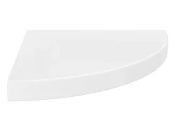 Prateleira* Prateleiras canto suspensas 2 pcs 35x35x3,8cm MDF brilh. PT224322 Branco
