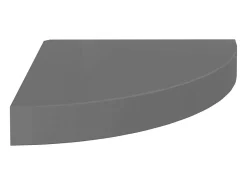 Prateleira* Prateleiras canto suspensas 2 pcs 25x25x3,8cm MDF cinza brilh. PT441803 Cinzento