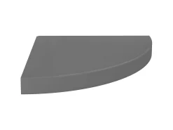 Prateleira| Prateleiras canto suspensas 4 pcs 35x35x3,8cm MDF cinza brilh. PT685532 Cinzento