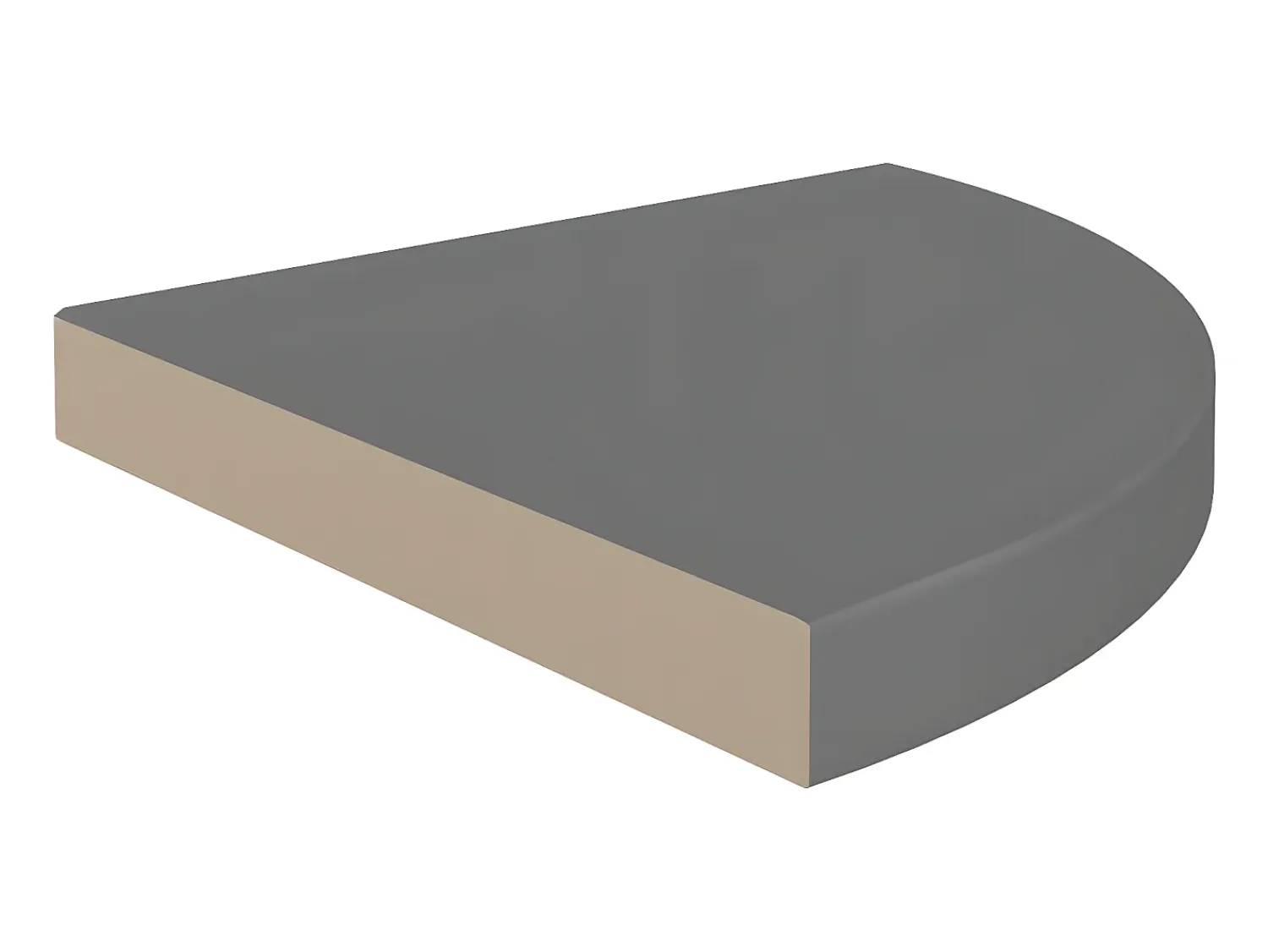 Prateleira| Prateleiras canto suspensas 4 pcs 35x35x3,8cm MDF cinza brilh. PT685532 Cinzento