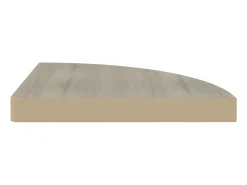 Prateleira* Prateleiras canto suspensas 4 pcs 35x35x3,8cm MDF cor carvalho PT949037 Castanho