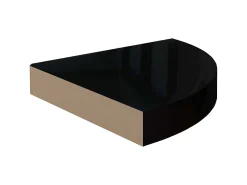 Prateleiras canto suspensas 4 pcs 25x25x3,8cm MDF brilh. PT482396^ Prateleira