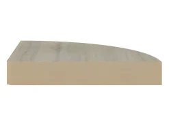 Prateleira| Prateleiras canto suspensas 4 pcs 25x25x3,8cm MDF cor carvalho PT322229 Castanho