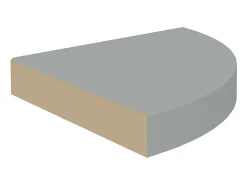 Prateleiras de canto suspensas 4 pcs 25x25x3,8cm MDF cinza PT631756^ Prateleira