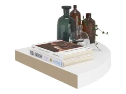 Prateleira*vidaxl Prateleiras de canto suspensas 4 pcs 35x35x3,8 cm MDF Branco