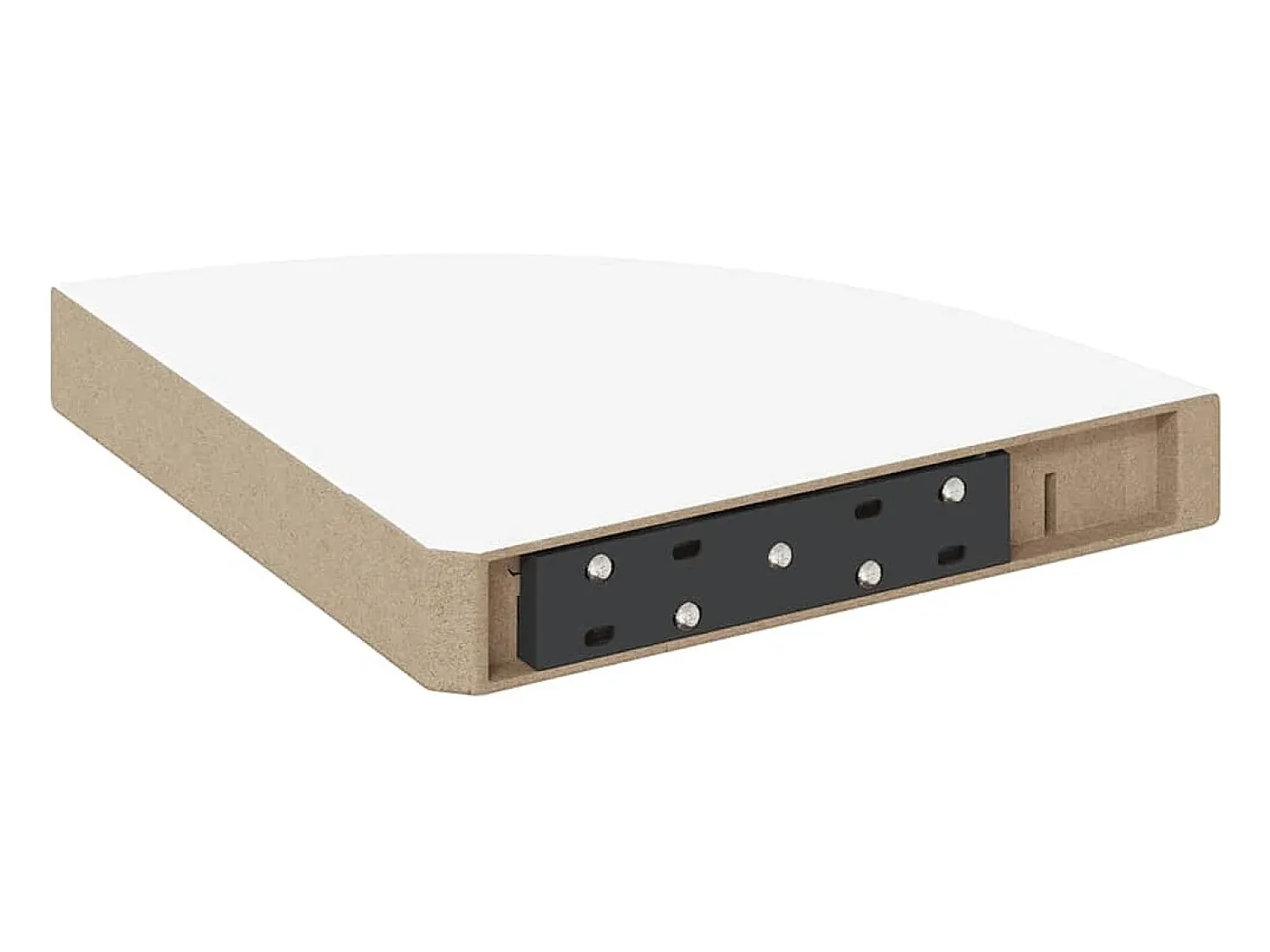 Online vidaxl Prateleiras de canto suspensas 4 pcs 25x25x3,8cm MDF Branco