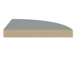Prateleira| Prateleiras de canto suspensas 4 pcs 35x35x3,8 cm MDF cinza PT230523 Cinzento