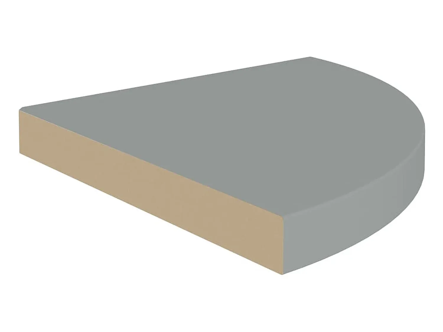 Prateleira| Prateleiras de canto suspensas 4 pcs 35x35x3,8 cm MDF cinza PT230523 Cinzento