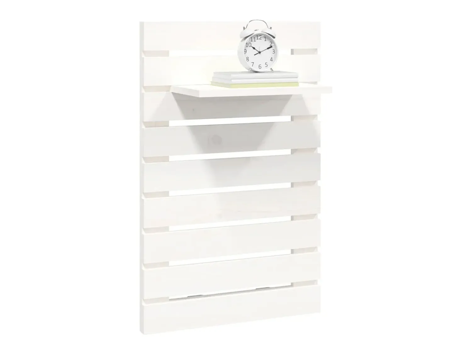 Prateleiras de montagem na parede 2 pcs pinho maciço PT448030 Branco