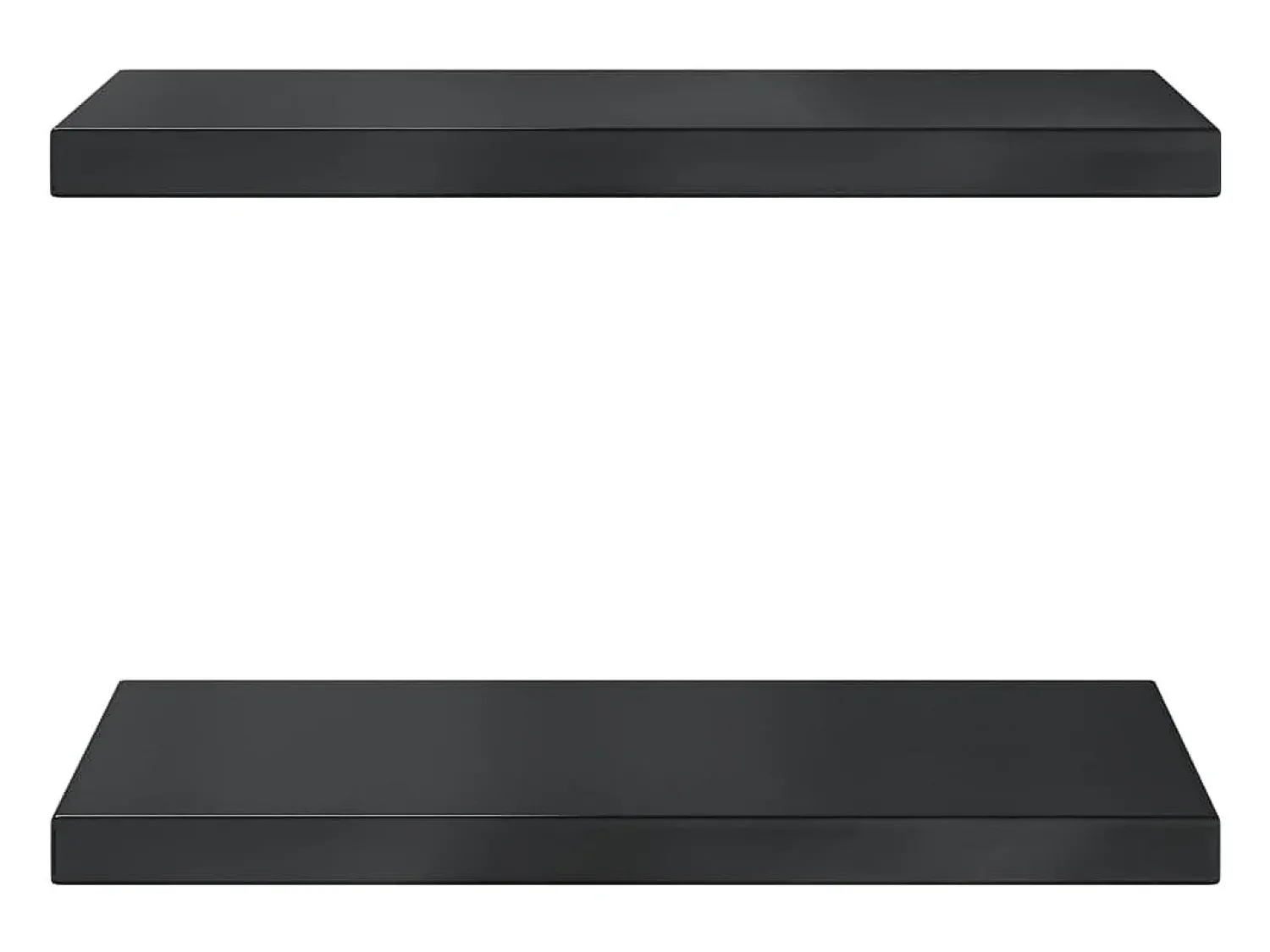 Prateleiras de parede 2 pcs 50x30x3 cm aço inoxidável prateado PT206374 Preto