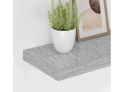 Prateleira|vidaxl Prateleiras de parede 4 pcs 120x23,5x3,8cm MDF -cimento Cinzento