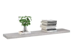 Prateleiras de parede 4 pcs 120x23,5x3,8cm MDF -cimento PT920293^ Prateleira