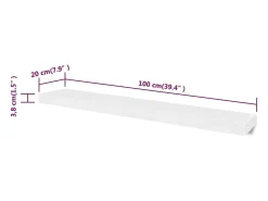 Outlet vidaxl Prateleiras de parede 4 pcs 100 cm Branco