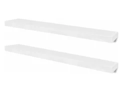 Outlet vidaxl Prateleiras de parede 4 pcs 100 cm Branco
