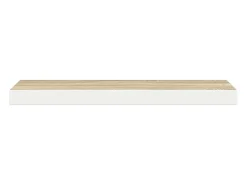 Hot vidaxl Prateleiras de parede 2 pcs 80x23,5x3,8cm MDF carvalho e branco Castanho