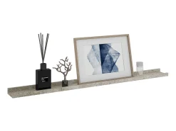 Prateleiras de parede 4 pcs 100x9x3 cm cimento PT851197^ Prateleira