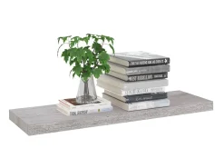 Prateleiras de parede 4 pcs 80x23,5x3,8cm MDF -cimento PT509879^ Prateleira