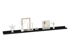 Prateleira* Prateleiras de parede 4 pcs 115x9x3 cm PT822344 Preto