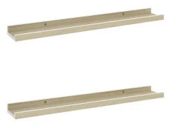 Prateleiras de parede 2 pcs 60x9x3 cm e carvalho sonoma PT161294^ Prateleira