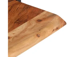 Discount vidaxl Prateleiras de parede 2 pcs 60x25x35 cm acácia maciça e aço Castanho
