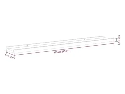 Prateleira*vidaxl Prateleiras de parede 2 pcs 115x9x3 cm Cinzento