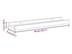 vidaxl Prateleiras de parede 2 pcs 40x9x3 cm e carvalho sonoma^ Prateleira