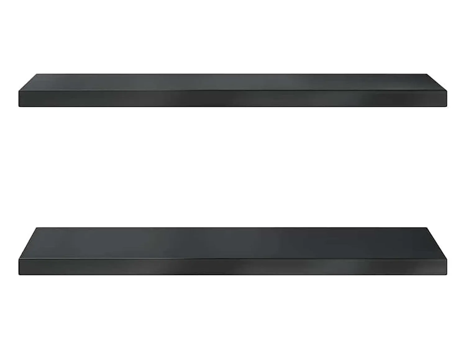 Prateleira|vidaxl Prateleiras de parede 2 pcs 100x30x3 cm aço inoxidável prateado Preto