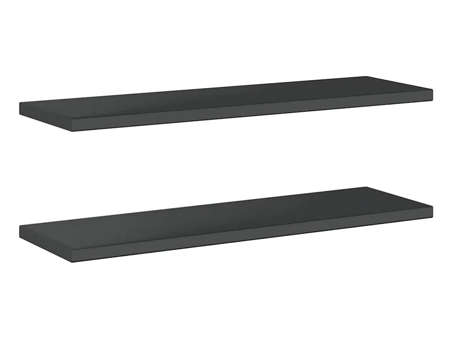 Prateleira|vidaxl Prateleiras de parede 2 pcs 100x30x3 cm aço inoxidável prateado Preto