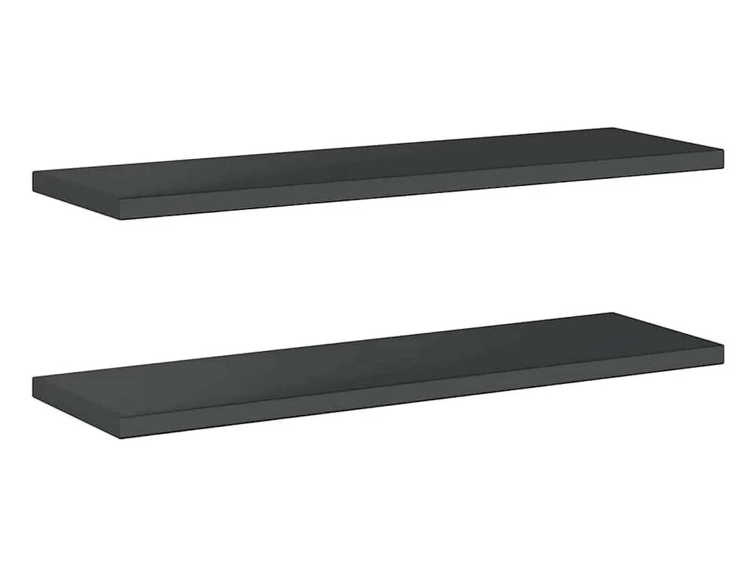 Prateleira|vidaxl Prateleiras de parede 2 pcs 100x30x3 cm aço inoxidável prateado Preto