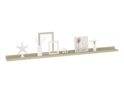 Prateleiras de parede 2 pcs 115x9x3 cm carvalho sonoma PT232402^ Prateleira